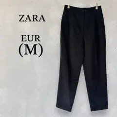 ザラ　ハイウエストパンツ　EUR(M)    黒　テーパード　無地　シンプル