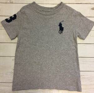 【送料無料】ポロ ラルフローレン グレーのTシャツ　３－５歳 110（4/4T)【POLP RALPH LAUREN】