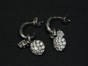 ■美品■ Folli Follie フォリフォリ SV925 ラインストーン ピアス アクセサリー レディース シルバー系 DG5219