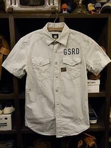 G-STAR RAW S/S デニムシャツ SIZE S 白 半袖 ジースターロウ