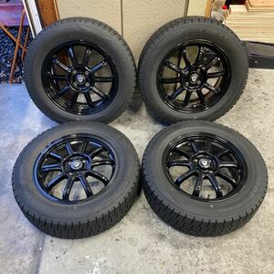 美品！超バリ山！2020年製！195/65R16 ダンロップ ウインターマックス WM02 ESTROSA 16×6J+40 PCD100/4H 4本 検: ライズ ロッキー