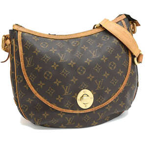 1円 ◆定価18万 美品 LOUIS VUITTON ルイヴィトン ショルダーバッグ トゥラムGM M40075 モノグラム ブラウン◆E.Cmsg.oR-07