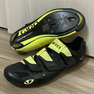 GIRO ジロ 43 (26.75cm) 参価約5万円 PROLIGHT SLX 超軽量 SPD-SL対応 ビンディングシューズ SUPERNATURAL FIT SYSTEM 中古 良質品 3 黄*黒