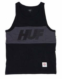 HUF ハフ ロゴタンクトップ（ブラック/チャコール）(M)【並行輸入品】