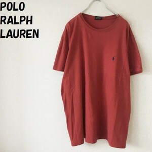【人気】POLO Ralph Lauren/ポロラルフローレン ワンポイントロゴTシャツ レッド サイズM/1419