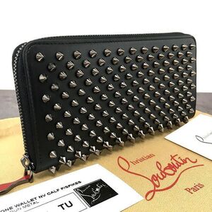 送料込み！ 極美品 Christian Louboutin ジップウォレット 1175099 パネトーネ ブラック 489