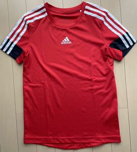 adidas アディダス AEROREADY☆半袖Tシャツ 140☆赤☆着用回数少なめ