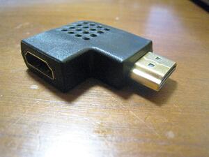 HDMI 左向き 変換 アダプター L型L字90度端子延長直角コネクター