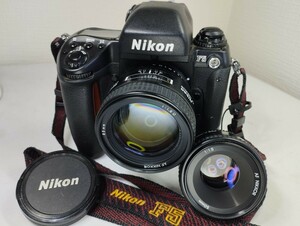【リサイクル】 Nikon F5 AF NIKKOR 85mm 1.8 D AF NIKKOR 50mm 1.8 フィルムカメラ レンズ付ジャンク品 ニコン一眼レフ 1円スタートレトロ