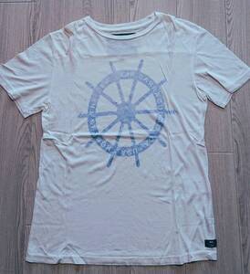 □RON HERMAN X C.I.A. RHC SIZE S 白地 Ｔシャツ アメカジ MADE IN U.S.A. メンズ SHIP HANDLE ロンハーマン #51