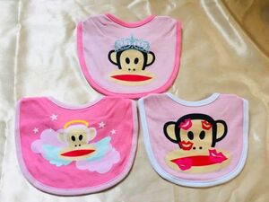 ベビー　ポールフランク 　スタイ　3点セット　女の子　Baby 　涎掛け　PaulFrank　ジュリアス　海外輸入品　出産祝い　Ａ