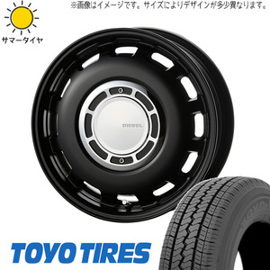 145/80R12 サマータイヤホイールセット 軽トラ (TOYO V02E & XBLOOD DIESEL 4穴 100)