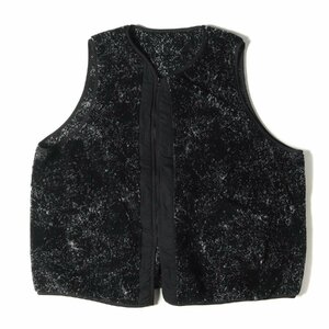 CAL O LINE キャルオーライン ベスト サイズ:L 22AW ジャガード パイル ライナー ベスト JACQUARD PILE LINER VEST フリース ブラック