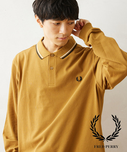 「FRED PERRY」 長袖ポロシャツ - マスタード メンズ