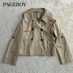 【美品】PAGEBOYペイジボーイ ショート丈 コート ジャケット M ベージュ