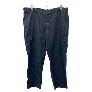 Dickies チノパンツ ワークパンツ W44 ディッキーズ ビッグサイズ サイドポケット ブラック系 古着卸 アメリカ仕入 2411-182