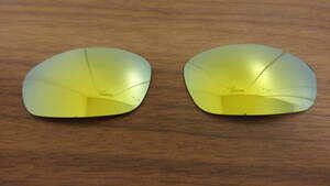 処分価格！！★オークリー ストレートジャケット用 カスタム偏光レンズ Straight Jacket 2007 24K GOLD Mirrored Color Polarized 新品