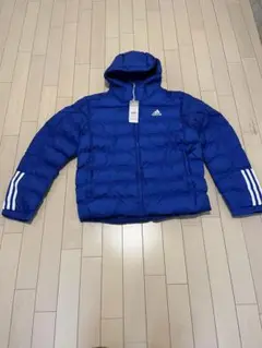 adidas アディダス ダウン ジャケット Ｌ 青　ブルー