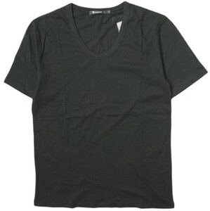 新品 T by ALEXANDER WANG ティーバイアレキサンダーワン UネックソリッドベーシックTシャツ 500201C XS ブラック 半袖 カットソー g9587