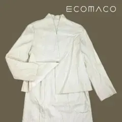 03T208☆ ECOMACO 新品 シルク セットアップ スーツスカート F