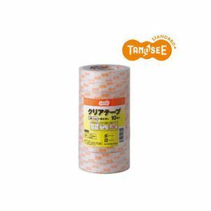 【新品】（まとめ）TANOSEE クリアテープ18mm×35m 10巻入×24パック