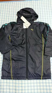 @♪0930☆未使用・保管品☆PUMA☆中綿入り裏フリースジャケット　紺140