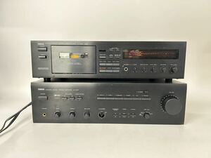 YAMAHA NATURAL SOUND STEREO CASSETTE DECK KX-640 AMPLIFIER AX-640 カセットデッキ アンプ オーディオ機器 通電可