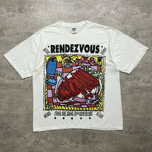 00s ランデブー レストラン ステーキ アート Tシャツ サイズ XL