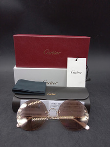 ▽ 【269】 カルティエ サングラス CT0152S-003 / Cartier アイウェア Eyewear 眼鏡 ラウンドフレーム フチなし