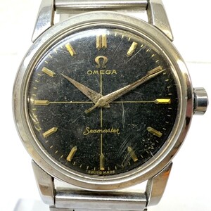 H837-SK10-1175◎ OMEGA オメガ Seamaster シーマスター ブラック メンズ 腕時計 自動巻き 稼働