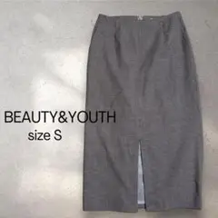 ビューティ＆ユース BEAUTY&YOUTH チェック タイト スカート S