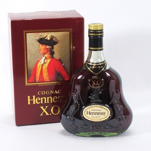 【古酒】Hennessy X.O 金キャップ グリーンボトル 700ml 箱有り・未開栓