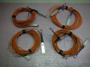 Mellanox 56G 10m QFSP Active Fiber Cable 4本 Set！