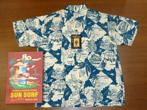 東洋 SP サンサーフ アロハ MEMORY IN HAWAII/緑Lサイズ/SUN SURF SS39276 東洋エンタープライズ ハワイアン シャツ/ムサシヤ パイナップル