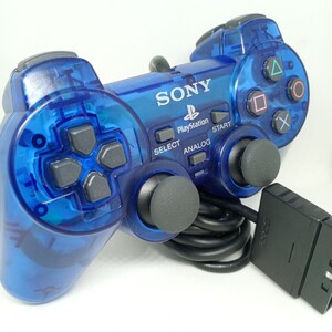 良好 PS2 デュアルショック2 コントローラー オーシャンブルー （クリア スケルトン プラステ2 DUALSHOCK2 PlayStation2 CONTROLLER SONY）