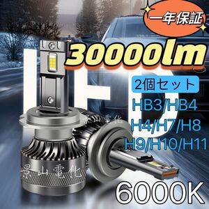 LED ヘッドライト 最新型 バルブ フォグランプ 車 Hi/Lo 30000LM トヨタ ホンダ 日産 マツダ 車検対応 白 H4 H7 H8 H9 H10 H11 HB3 HB4 #X5