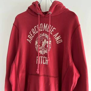 Abercrombie&Fitch アバクロンビーアンドフィッチ スウェット パーカー プルオーバー フーディ XL カレッジ ユーズド加工 古着 