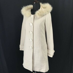 アプワイザーリッシェ/Aquweiser-riche☆ロングコート【1/レディースS/アイボリー/ivory】着脱フード・ファー/Coats◇cBH350