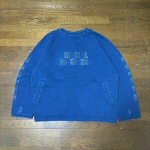 付属品完備 TENDERLOIN CREW NECK SWEAT NAVY テンダー テンダーロイン クルーネック スウェット トレーナー ネイビー XL