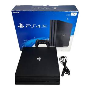 1円～ 【FW12:00】 PS4Pro SONY Playstation4 CUH-7000BB01 1TB ジェットブラック 本体/外箱セット 現状品/初期化済 PS5 PS3 PS2 まとめ