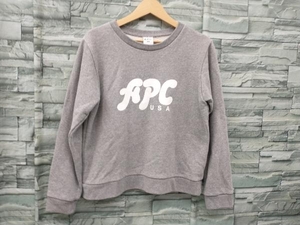 A・P・C/アーペーセー/クルーネック/ 23186-1-94671/LOGO SWEAT/ロゴスウェット/グレー/サイズS/米国製/スウェット