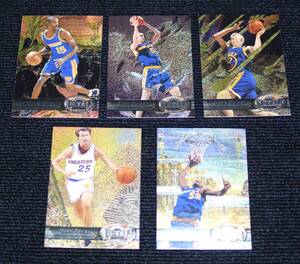 1997 Skybox Metal Universe Golden State Warriors 5カード セット NBA カード Latrell Sprewell