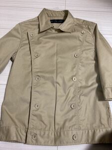 シップス　ジェットブルー　SHIPS　日本製　スプリングコート　ジャケット　半端丈　美品　ベージュ　ユニセックス　くるみボタン
