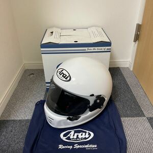 Arai アライ RAPIDE-NEO ラパイド ネオ ホワイト 白 57-58cm Mサイズ 2021年製 スモークシールド フルフェイスヘルメット バイク (163)