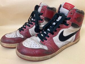 NIKE AIR JORDAN HIGH OG CHICAGO オリジナル 80s ナイキ ヴィンテージ vintage ビンテージ ジョ－ダン1 エアジョ－ダン 鑑賞用