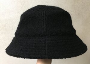 ◆COOTIE クーティー 美品 Wool Boa Bucket Hat ウールボア　バケット　ハット　帽子　Black サイズL 黒