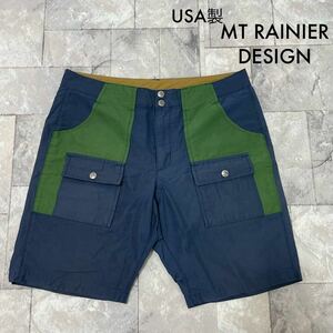 USA製 MT RAINIER DESIGN マウントレイニアデザイン ショートパンツ ハーフパンツ 60/40クロス HRM 聖林公司 サイズ34 ネイビー 玉SS1786