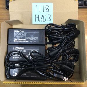 （1118HR03）送料無料/中古/HITACHI 日立 ヒタチ/ADP-60WB/12V/5A/純正 ACアダプタ 3個セット