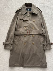 Aquascutum LONDON size36 日本製 トレンチコート メンズ カーキ アクアスキュータム ロンドン