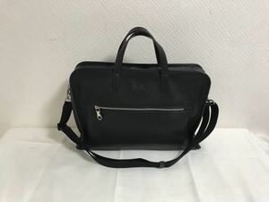 本物ロエベLOEWE本革レザー2wayビジネストートバッグボストンハンドショルダーバック旅行トラベル黒ブラックメンズレディーススペイン製